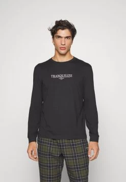 Pier One Maglia Del PigiamaBlack Uomo Per La Notte PI982N00D-Q11