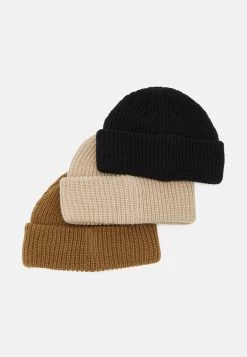 Pier One Unisex 3 PackBerrettoBlack/Khaki/Beige Donna Cappelli E Foulard PI954P00M-Q13 -Pier One 3f0f82ef20ed480cb1a699d261780b1e