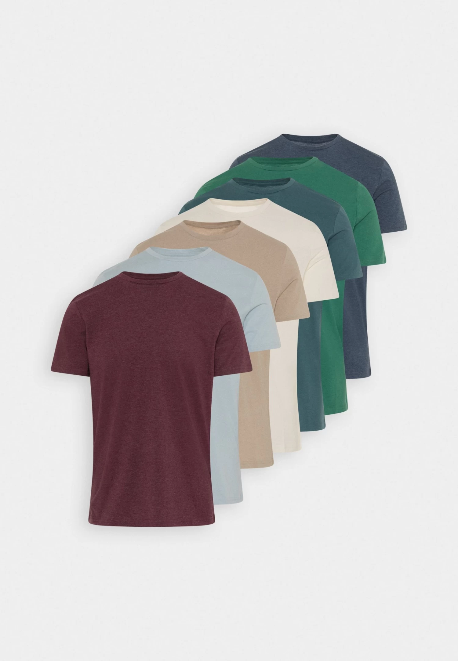 Pier One 7 PackT-Shirt BasicBlue/Mottled Bordeaux/White Uomo T-shirt E Polo PI922O0PY-K12 12 Pier One 7 PackT-Shirt BasicBlue/Mottled Bordeaux/White Uomo T-shirt E Polo PI922O0PY-K12 - immagine 10