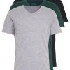 Pier One 3 Pack T-Shirt BasicBlack, Grey, Green Uomo T-shirt E Polo PI922O0GO-Q12 1 Pier One 3 Pack T-Shirt BasicBlack, Grey, Green Uomo T-shirt E Polo PI922O0GO-Q12 -Pier One 52134d96565747c2b7ae7569c6f97bb0