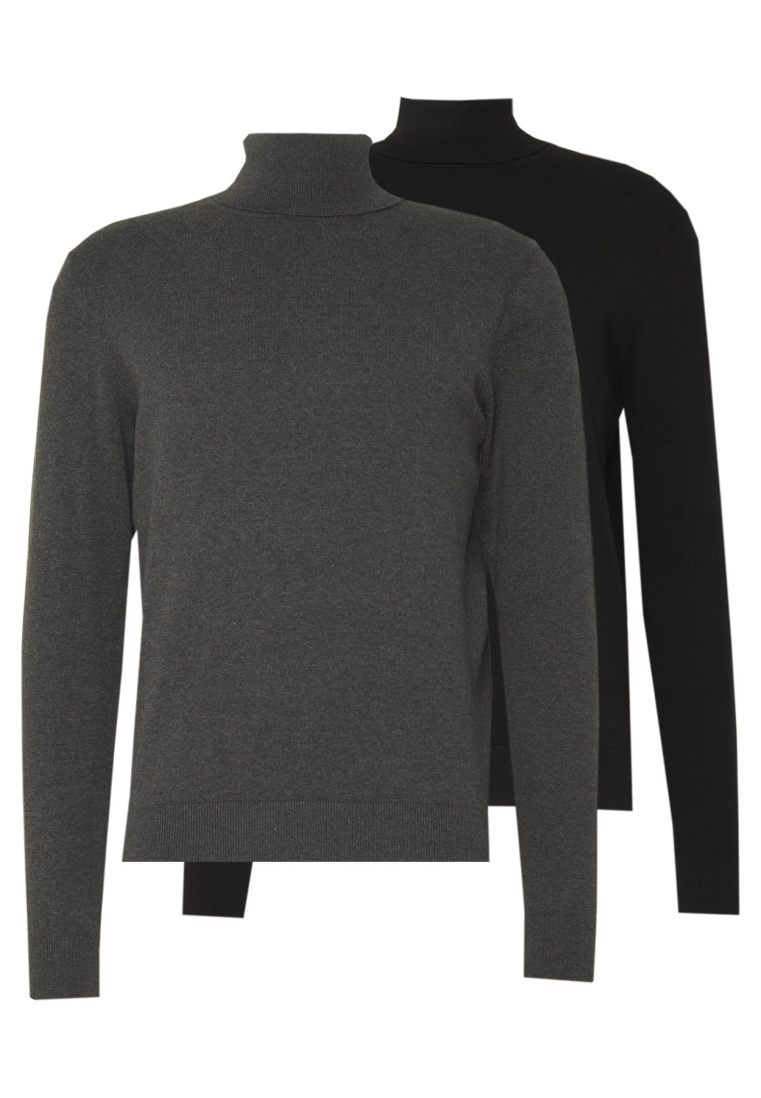 Pier One 2 PackBasic TurtleneckMaglioneBlack/Mottled Dark Grey Uomo Maglieria PI922Q06B-Q11 3 Pier One 2 PackBasic TurtleneckMaglioneBlack/Mottled Dark Grey Uomo Maglieria PI922Q06B-Q11