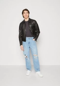 Pier One Distress On KneesJeans BaggyLight Blue Denim Uomo Jeans PI922G04N-K11 -Pier One 5858246482774043b279d086509f30a8