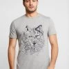 Pier One T-Shirt Con StampaMottled Grey Uomo T-shirt E Polo PI922O0A6-C11