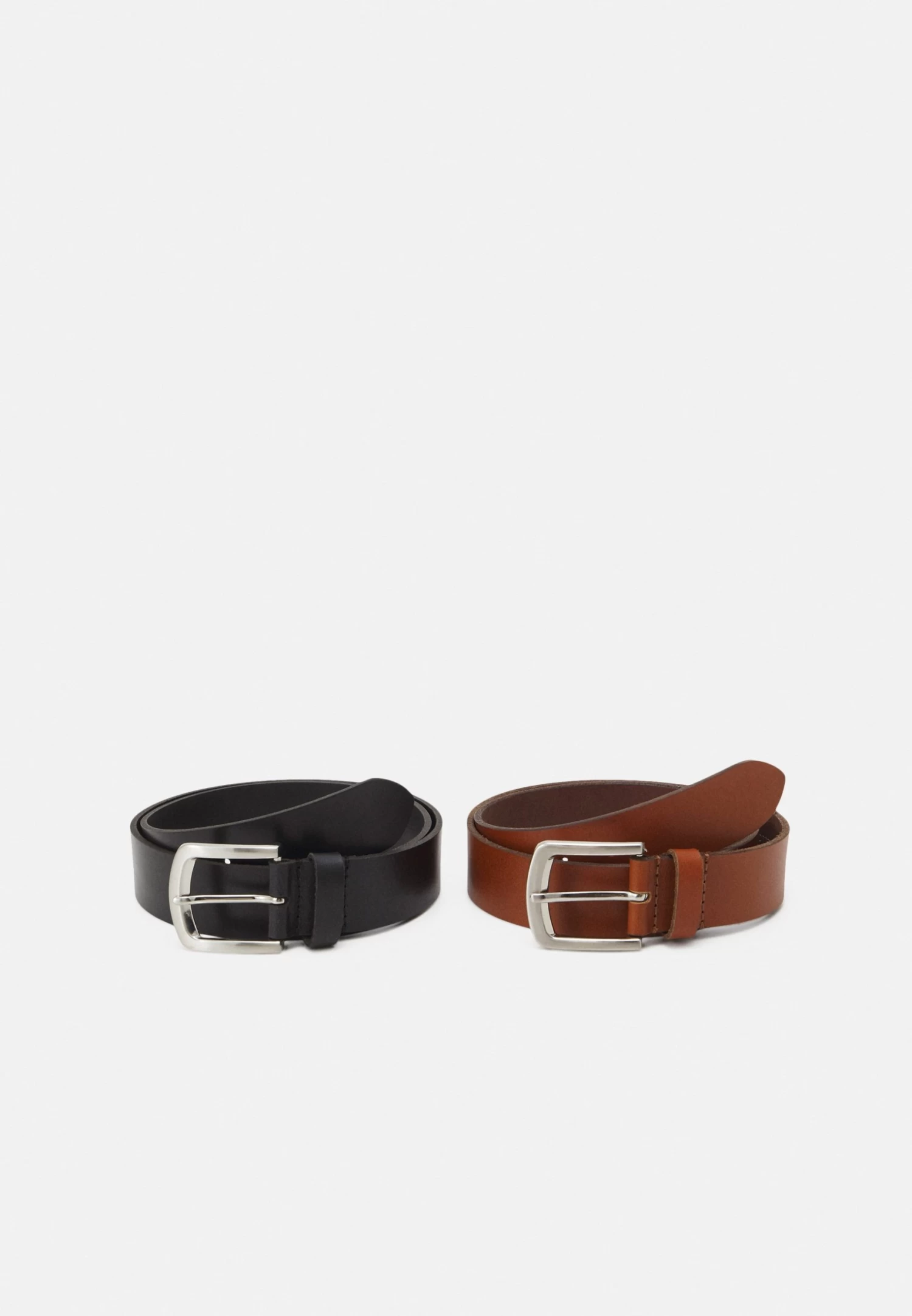 Pier One Leather 2 Pack - Cintura - Cognac/Black 3 Pier One Leather 2 Pack - Cintura - Cognac/Black