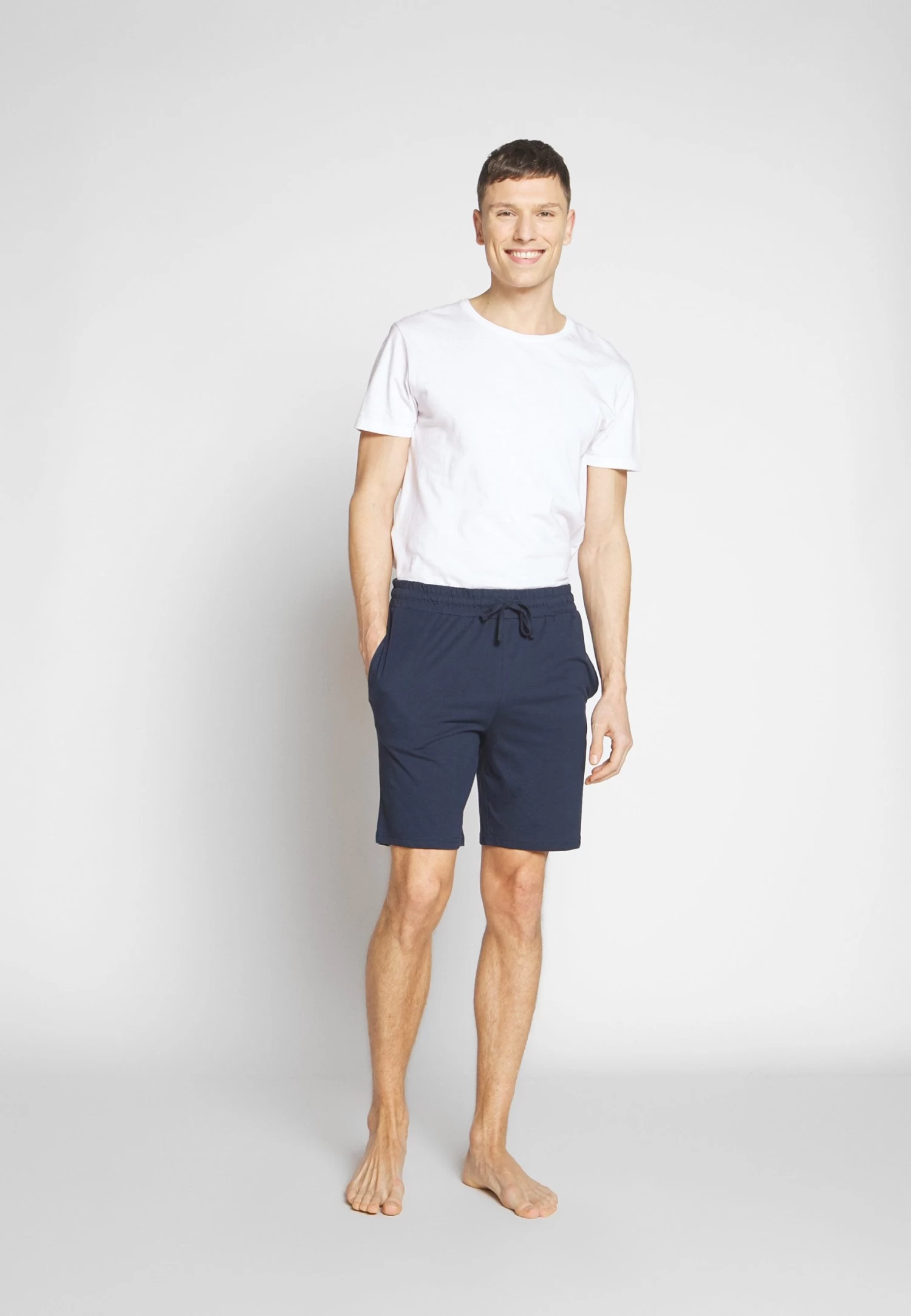 Pier One 3 Pack - Pantaloni Del Pigiama - Dark Blue/Mottled Grey 3 Pier One 3 Pack - Pantaloni Del Pigiama - Dark Blue/Mottled Grey