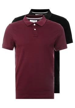 Pier One 2 PackPoloBordeaux/Black Uomo T-shirt E Polo PI922P04J-G11