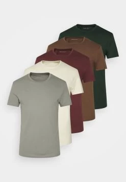 Pier One 5 PackT-Shirt BasicBordeaux/Light Grey/Brown Uomo T-shirt E Polo PI922O0GY-G12 14 Pier One 5 PackT-Shirt BasicBordeaux/Light Grey/Brown Uomo T-shirt E Polo PI922O0GY-G12 -Pier One 83cca5e18c004829aaae044651c3ddc2