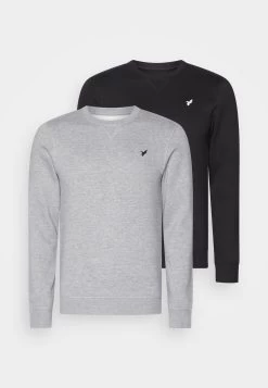 Pier One FelpaBlack/Mottled Grey Uomo Maglieria E Felpe PI922S0GV-Q11