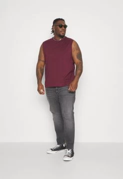 Pier One 2 Pack TopBlack/Bordeaux Uomo T-shirt E Polo PI922O0Y1-Q11