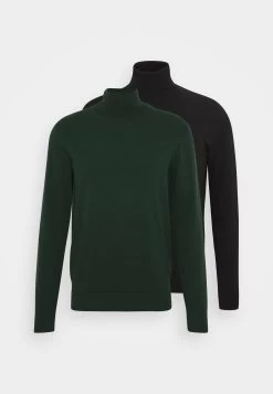 Pier One 2 Pack - Basic Turtleneck - Maglione - Black/Dark Green -Pier One 903218958e2e432c9ae54008d290ccf6