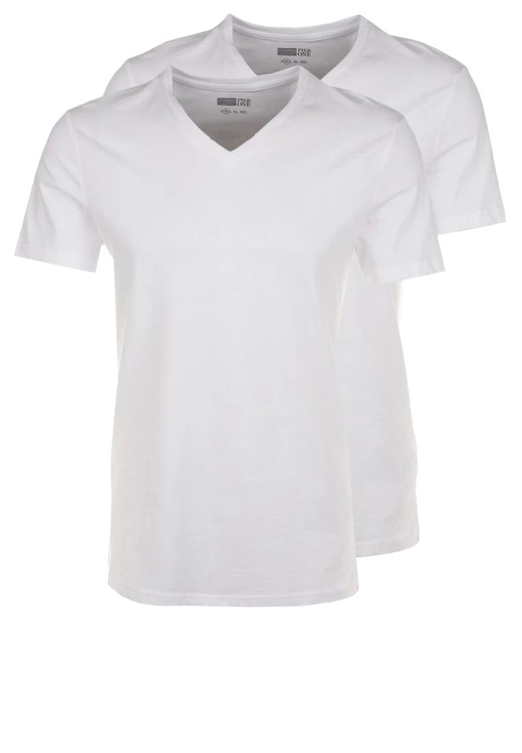 Pier One 2 PackT-Shirt BasicWhite Uomo T-shirt E Polo PI982AA01-A11 3 Pier One 2 PackT-Shirt BasicWhite Uomo T-shirt E Polo PI982AA01-A11