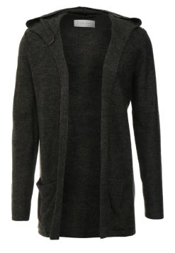 Pier One Cardigan - Black/Olive -Pier One 9e08a40a3b7741ef8b5831bf6a5c852e