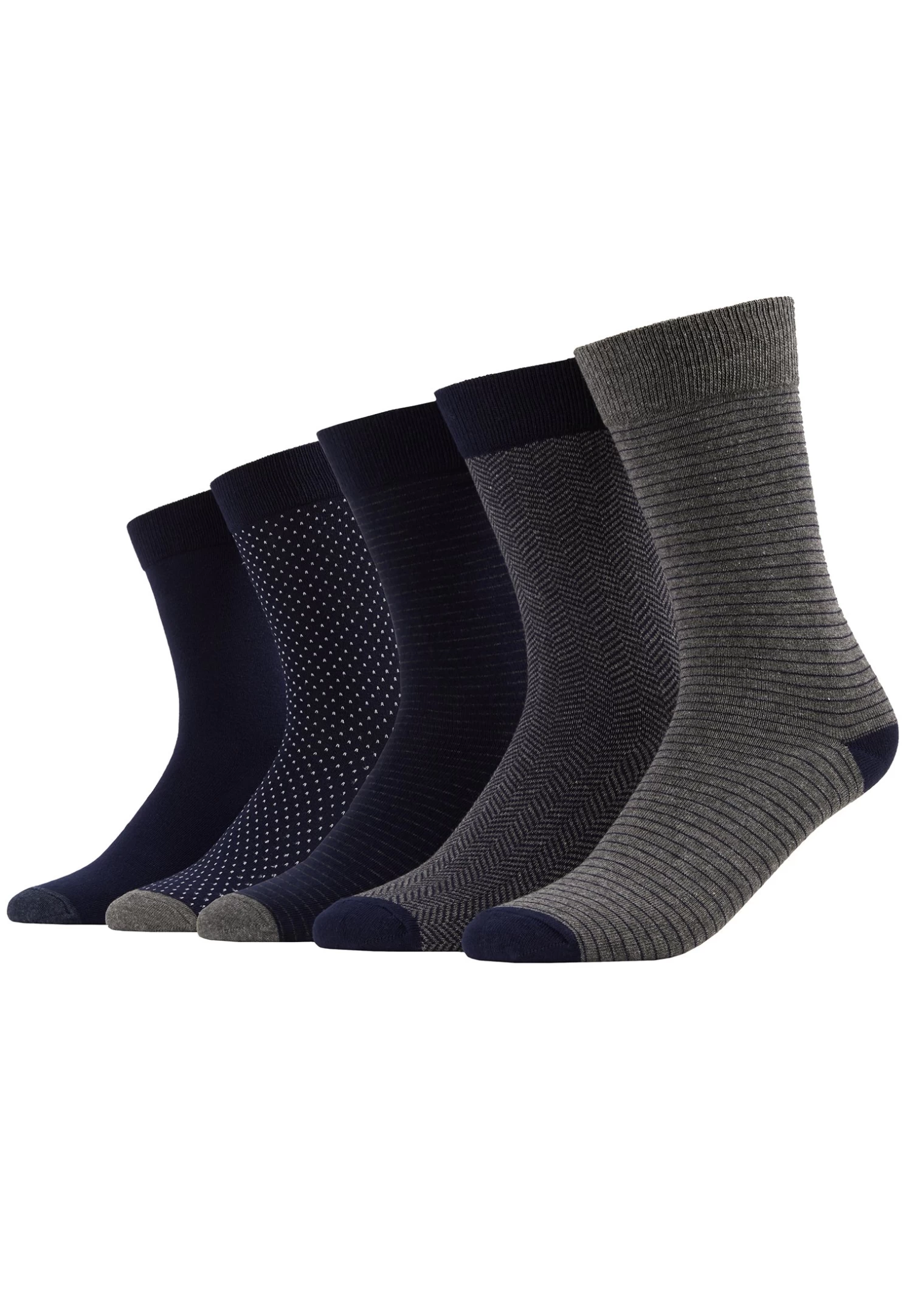 Pier One 5 Pack - Calze - Dark Blue/Mottled Grey 3 Pier One 5 Pack - Calze - Dark Blue/Mottled Grey