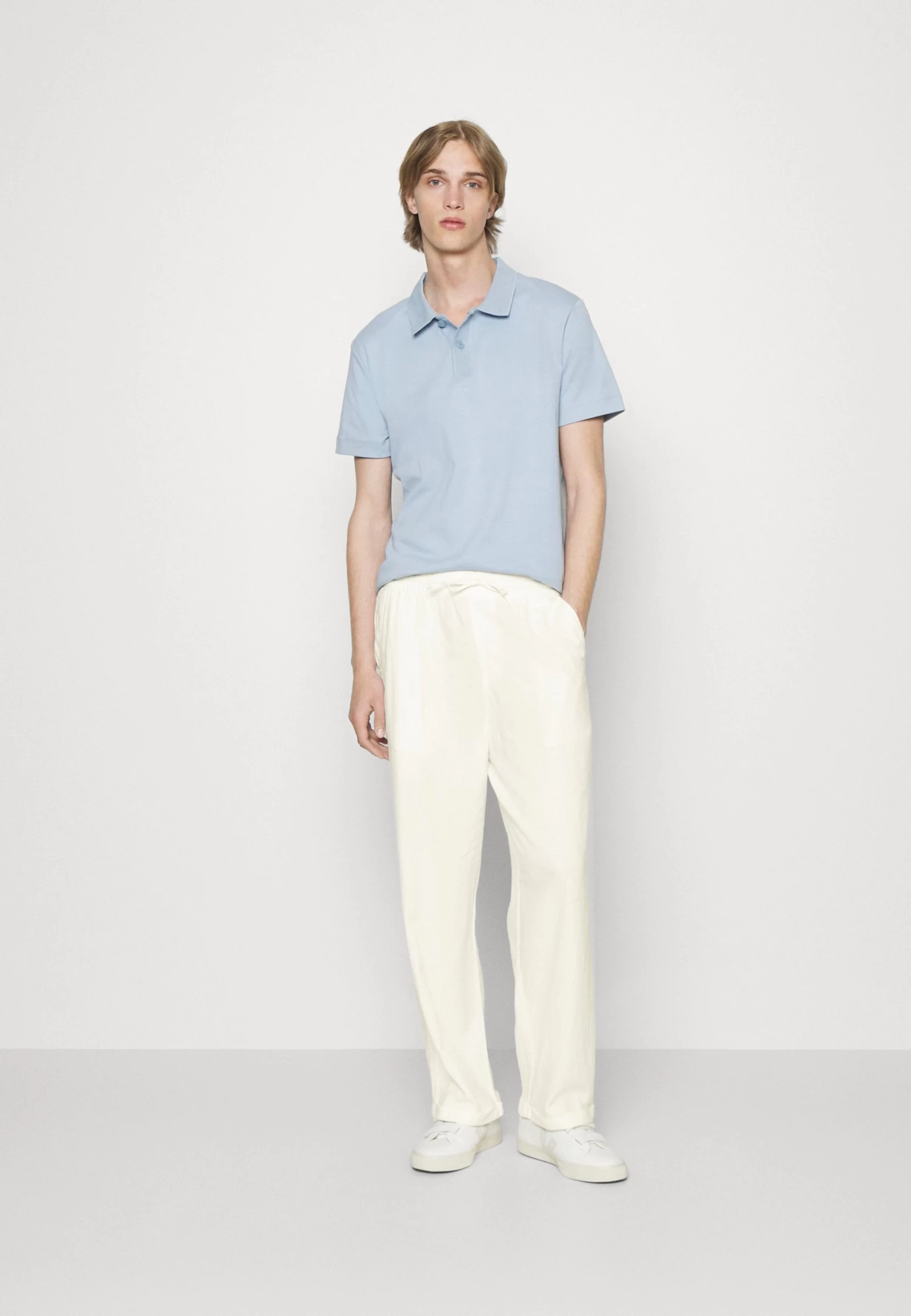 Pier One Drawcord Trousers Linen Blend - Pantaloni - White 4 Pier One Drawcord Trousers Linen Blend - Pantaloni - White - immagine 2