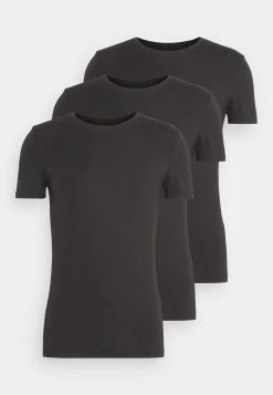 Pier One 3 Pack Muscle Fit- T-Shirt Basic - Black -Pier One ae0e343dfa2647b68dad7cd6f5e6671e