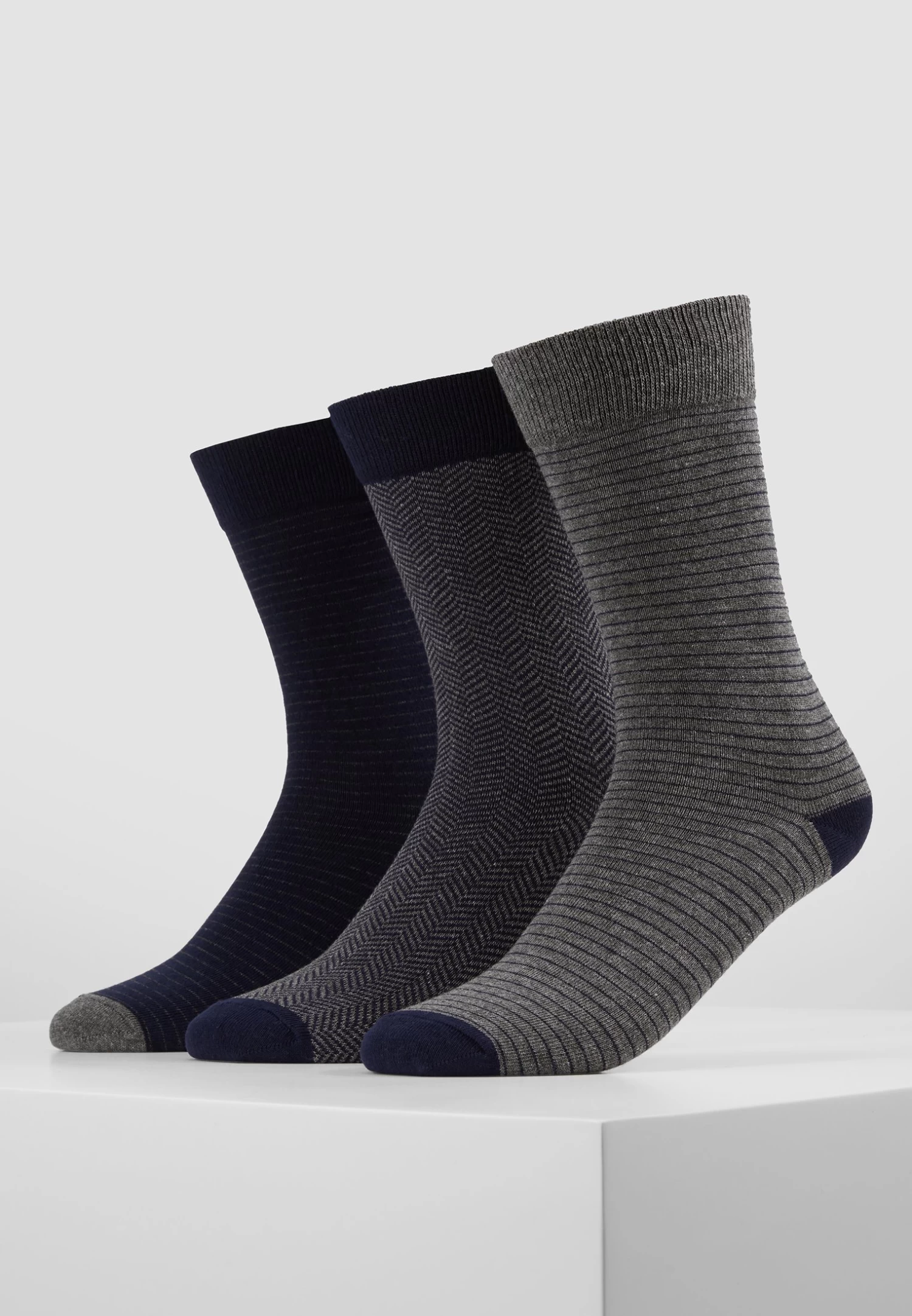 Pier One 5 Pack - Calze - Dark Blue/Mottled Grey 4 Pier One 5 Pack - Calze - Dark Blue/Mottled Grey - immagine 2