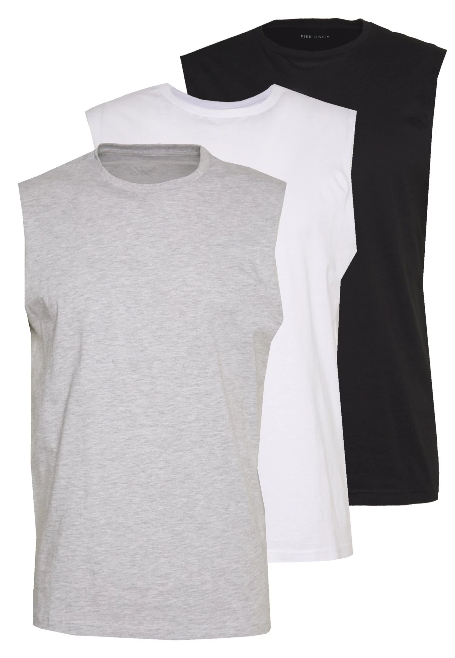 Pier One 3 PackT-Shirt BasicGrey/White/Black Uomo T-shirt E Polo PI922O0K8-C11 9 Pier One 3 PackT-Shirt BasicGrey/White/Black Uomo T-shirt E Polo PI922O0K8-C11 - immagine 7