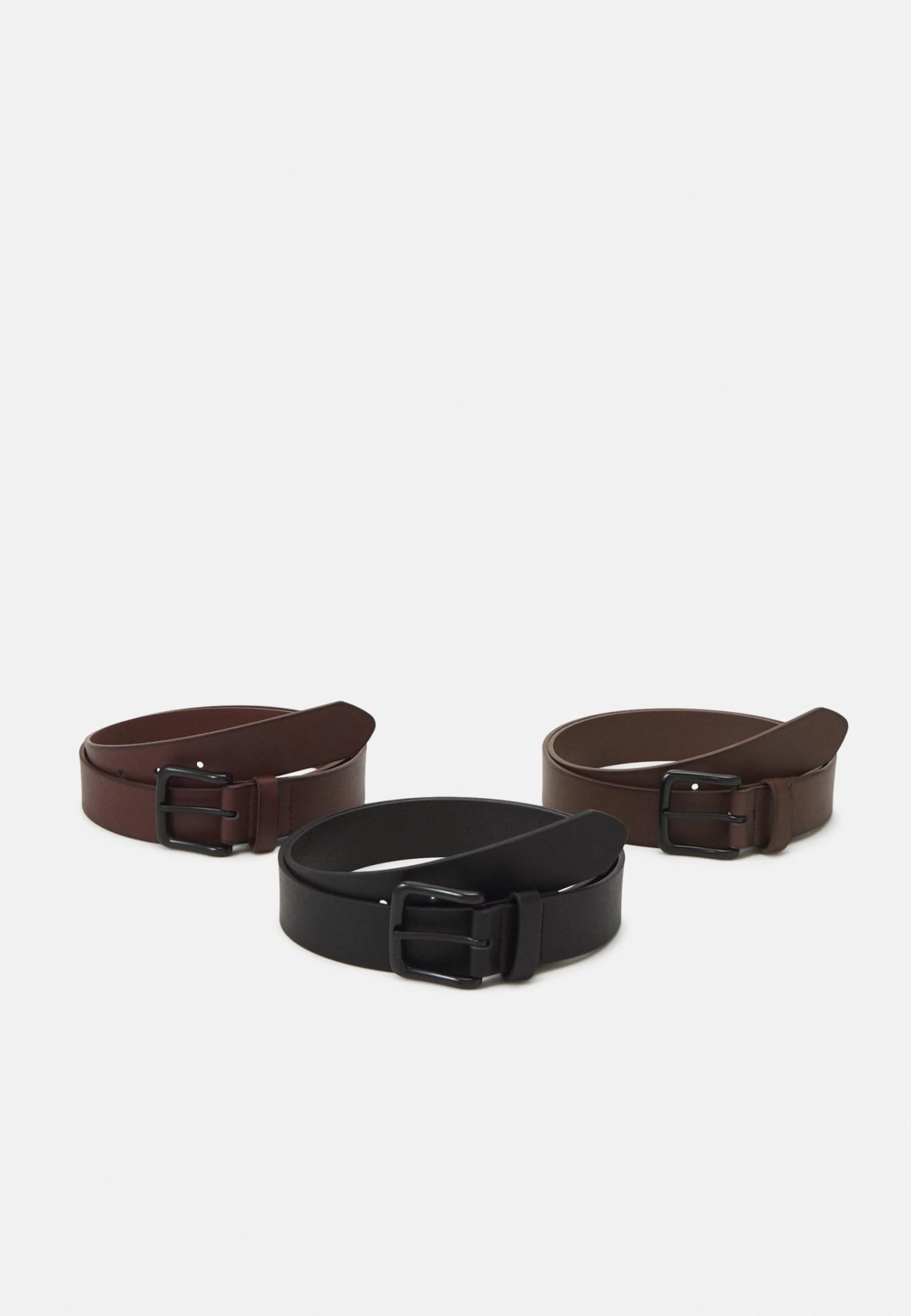 Pier One 3 Pack Unisex - Cintura - Black/Brown/Dark Brown 3 Pier One 3 Pack Unisex - Cintura - Black/Brown/Dark Brown