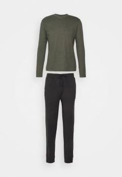 Pier One Pigiama - Black/Khaki -Pier One be38ec5a373647d7b6dd39bd2774df5d