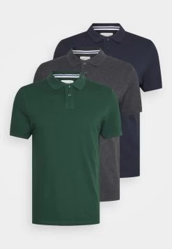 Pier One 3 PackPoloGrün/Dunkelgrau/Blau Uomo T-shirt E Polo PI922P05T-M12