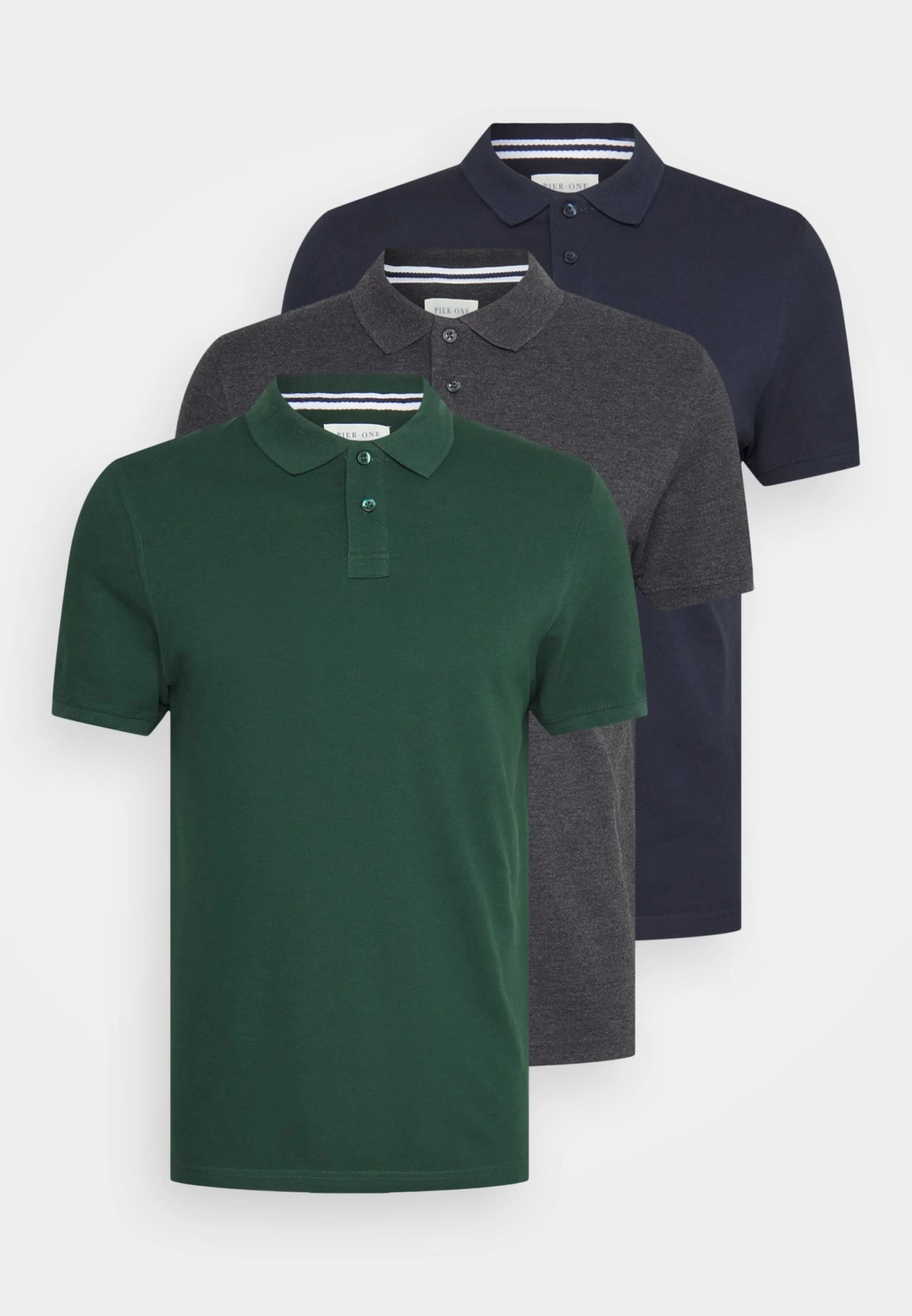 Pier One 3 PackPoloGrün/Dunkelgrau/Blau Uomo T-shirt E Polo PI922P05T-M12 3 Pier One 3 PackPoloGrün/Dunkelgrau/Blau Uomo T-shirt E Polo PI922P05T-M12
