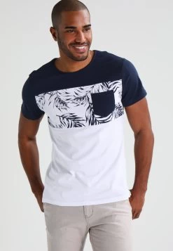 Pier One T-Shirt Con StampaNavy/White Uomo T-shirt E Polo PI922OA3B-K11