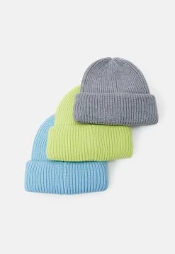 Pier One Unisex 3 PackBerrettoGrey, Neon Green, Light Blue Uomo Cappellie Berretti PI954P009-C11 -Pier One dd3baa1b91be4db099e50282adbd2c08