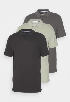 Pier One 3 PackPoloMint/Black/Grey Uomo T-shirt E Polo PI922P05T-M13 -Pier One e70459e3f1f5490f922fd1fc111dd659