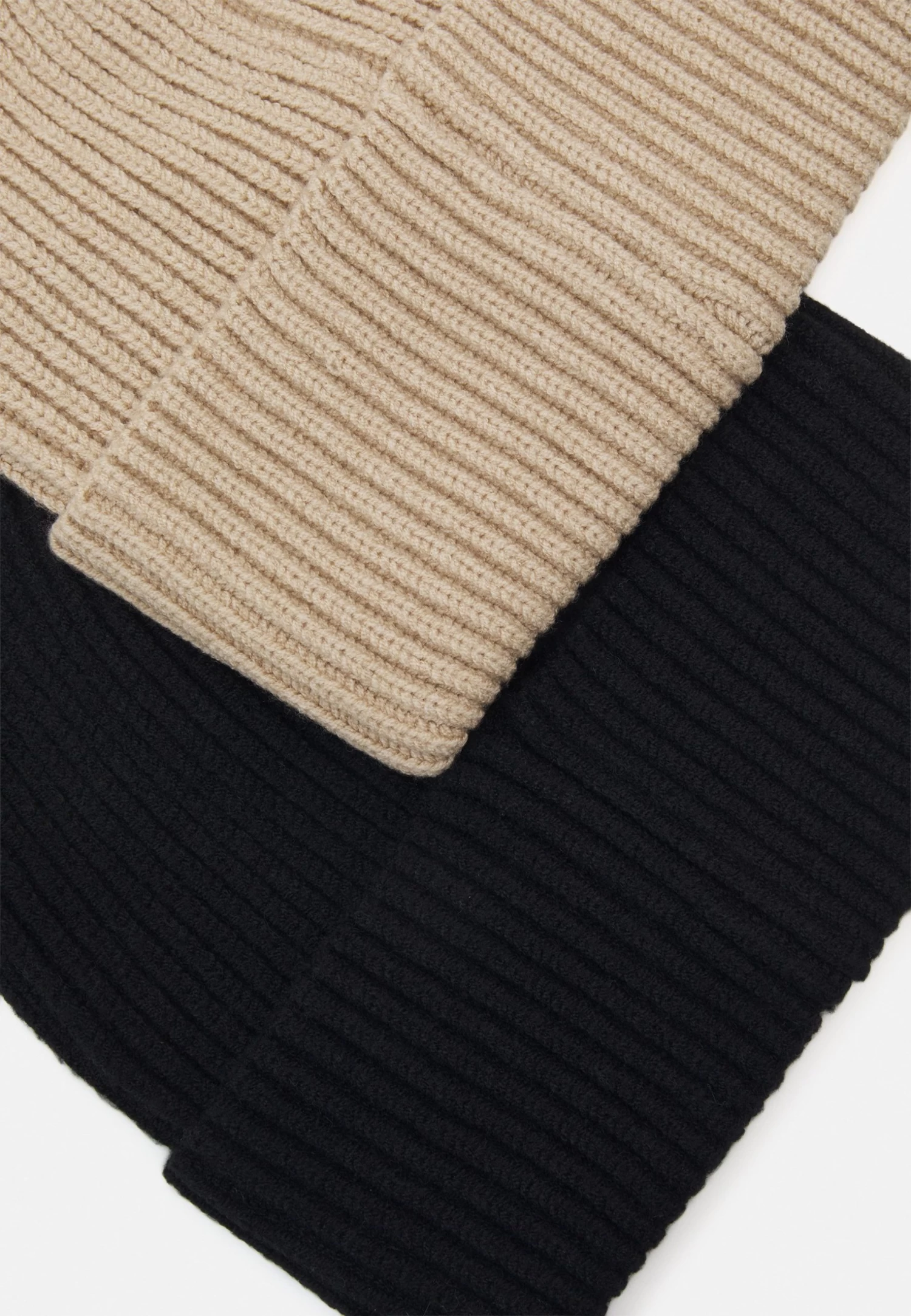 Pier One Unisex 2 Pack - Berretto - Black/Beige 5 Pier One Unisex 2 Pack - Berretto - Black/Beige - immagine 3