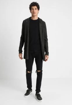 Pier One Cardigan - Black/Olive -Pier One f0b86351320f4fb28ab9995d1fcf925e