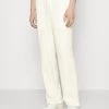 Pier One Drawcord Trousers Linen Blend - Pantaloni - White -Pier One f44a7ee53dcc4449912a9bbf05c1e3fe